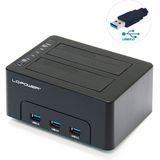 LC-POWER - LC-DOCK-U3-HUB - Docking Station - Zwart - USB 3.0