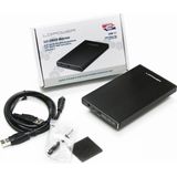 LC-POWER - LC-25U3-Becrux Externe Behuizing - Zwart - Aluminium, Kunststof