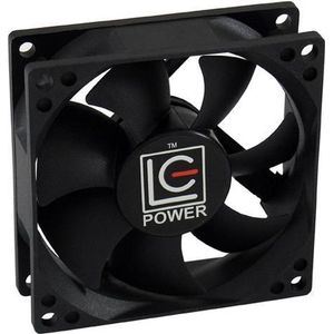 LC Power LC-CF-80 PC-ventilator Zwart (b x h x d) 80 x 80 x 25 mm