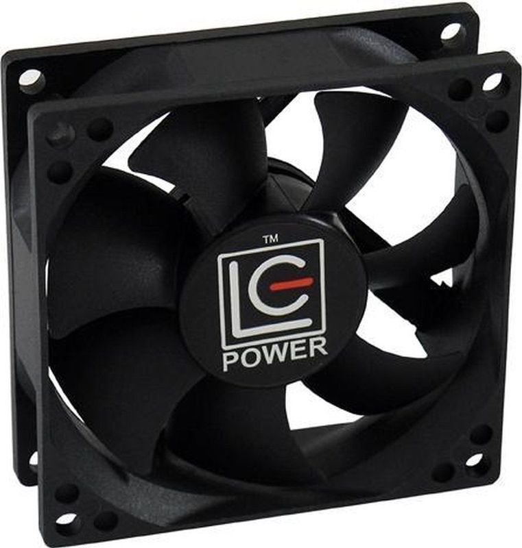 LC-Power - LC-CF - Kastventilator - Zwart - 80 mm - 1 x