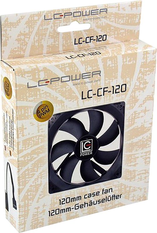 LC-Power - LC-CF - PC Ventilator - Zwart - 120 mm - Hydrodynamisch Glijlager