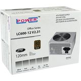LC-Power - LC600-12 V2.31 - Voeding - Zwart - 600W