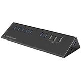 LC Power LC-HUB-ALU-2B-10 USB 3.2 Gen 1-hub 7 poorten Zwart