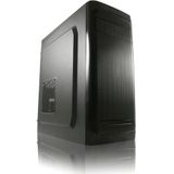 LC Power - Classic 7034B - Midi Tower - Zwart - Geborsteld Aluminium