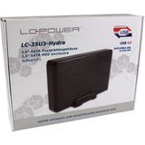 LC-POWER - LC-35U3-HYDRA Externe Behuizing - Zwart - Aluminium - USB 3.0