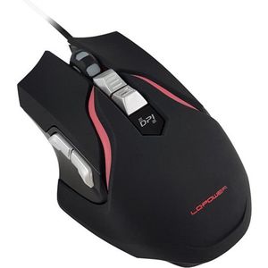 LC-Power m715B (Bedraad), Muis, Zwart, Zilver