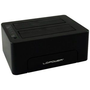 LC-Power - LC-DOCK-C - Docking Station - Zwart - USB-C - 2 Havens