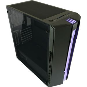 LC-POWER® Skyscraper Midi Tower ATX PC Case - Computer Behuizing - RGB Case - Game PC - Gehard Glas - Zwart