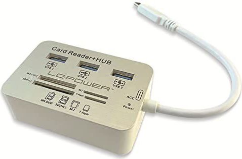 LC-Power - LC-HUB-C-CR - USB-hub - Wit - Docking Station met 7 Havens