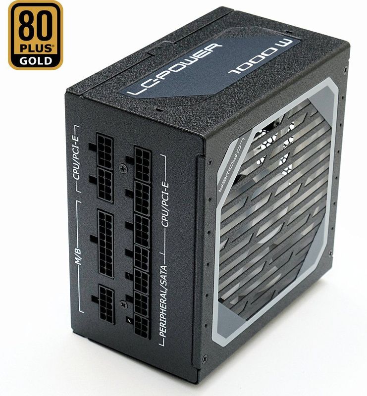 LC-Power - LC1000M V2.31 - PC Voeding - Zwart - 1000 W - 80 PLUS Gold
