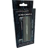 LC-Power - M.2 LC-M2-C-MULTI-3 - USB3.2 M.2 SSD Behuizing - Grijs - Aluminium