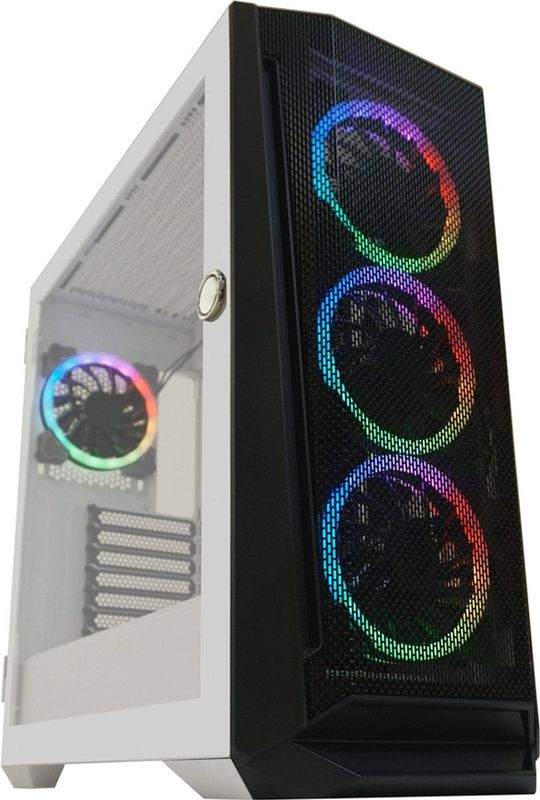LC-Power - 805BW Holo-1 X - Behuizing - Zwart/Wit - PC-Behuizing - Midi-Tower