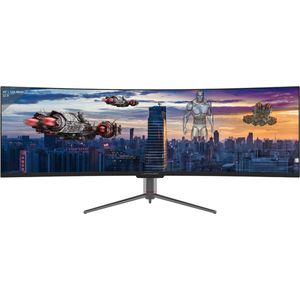 LC-Power LC-M49-DQHD-120-C-Q LED display 124,5 cm (49) 5120 x 1440 Pixels UltraWide Quad HD QLED Zwart