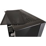 LC-POWER® Shaded Midi Tower - Computer Behuizing - Zwart - Gehard Glas - 4 RGB Case Fans