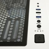 LC-POWER - Lucid Midi Tower - Computer Behuizing - Zwart - Gehard Glas - 4 RGB Case Fans