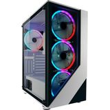 LC-POWER - Lucid Midi Tower - Computer Behuizing - Zwart - Gehard Glas - 4 RGB Case Fans