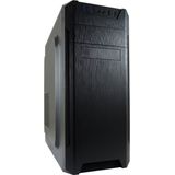 LC-Power - Midi-7040B - Behuizing - Zwart - Aluminium Look - 2x USB 3.0