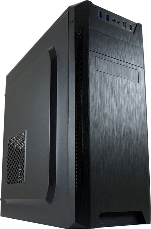 LC-Power - Midi-7040B - Behuizing - Zwart - Aluminium Look - 2x USB 3.0