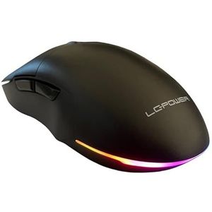 LC-Power MAUS M900B-C-W Draadloze muis 2.4GHz zwart RGB detailhandel (Draadloze, Bedraad), Muis, Zwart