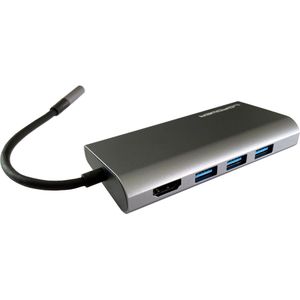 LC-Power - Usb-Hub - Zwart - Externe Hub met Kaartlezer en HDMI-poort