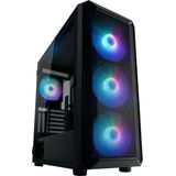 LC-POWER® Obsession Midi Tower - Computer Behuizing - Zwart - Gehard Glas - 4 ARGB Case Fans