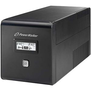 Powerwalker VI 1000 LCD FR Ononderbreekbare voeding (UPS) 1000 VA 4 AC-uitgangen Lijninteractief (1000 VA, 600 W, Lijninteractief UPS), UPS