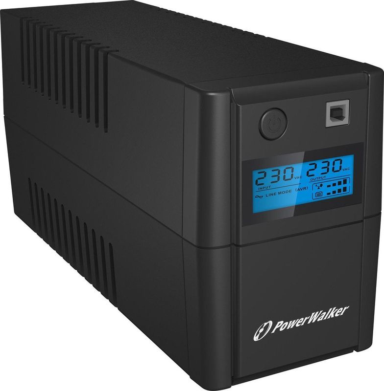 PowerWalker - VI 850 SHL - Line-Interactive UPS - Zwart - 850VA / 480W