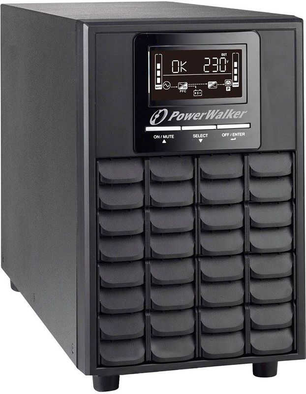 PowerWalker - VFI 1000 CG PF1 - UPS - 1 kVA/1000W - Zwart - Dubbele Conversie