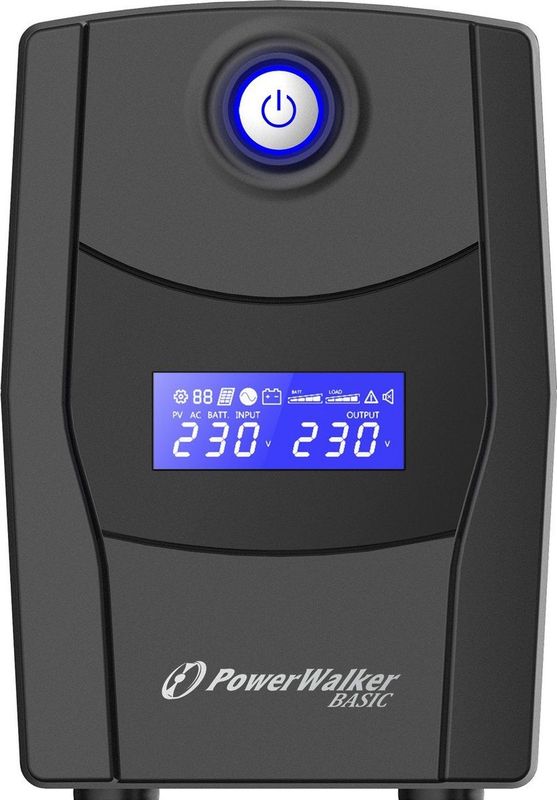 Bluewalker - Powerwalker Basic VI - UPS - Zwart - 1000VA - 600W