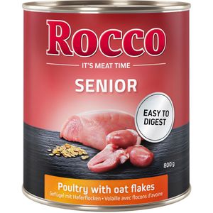 24x800g Senior Gevogelte & Havervlokken Rocco Hondenvoer