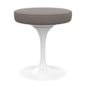 Knoll Saarinen Tulp kruk van gegoten aluminium in de kleur wit/beige, afmetingen: 40 x 45 cm, P153YS2T(M)[177EVA]