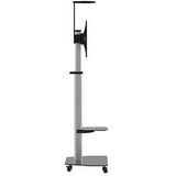 celexon TV-Ständer mit Rollen Adjust-3270MP silber