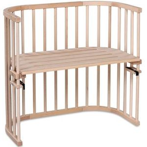 babybay Origineel bijzetbed van massief beukenhout, compact en transformeerbaar, kinderbed hoogte traploos verstelbaar en milieuvriendelijk, meegroeiend babybed (natuur onbehandeld)