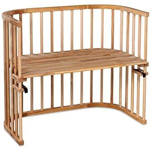 Cododo Babybay Maxi van massief beukenhout, traploos in hoogte verstelbaar voor het kinderbed, verstelbaar en milieuvriendelijk babybed dat met het kind meegroeit, beukenhart geolied