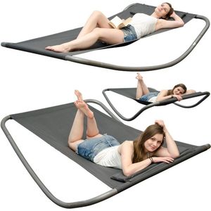 Schommelbank Ligstoel 200x130 cm - Tuinligstoel Weerbestendig Metaal - Balkon Terras Loungestoel