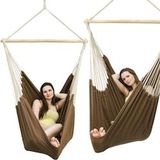 XXL Hängesessel 185x130cm Hängestuhl 2 Personen Hängesitz bis 150kg Baumwolle Hängematte 360° Swifel