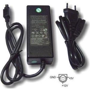 Aixcase AIX-PS34-6PIN (34 W), Voeding voor notebooks, Zwart