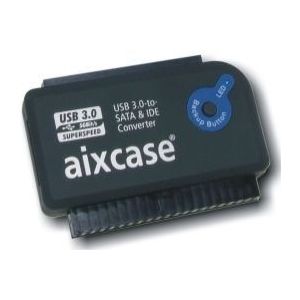 Aixcase Multifunctionele USB 3.0-naar-SATA & IDE converter voor /2e/3e/5e SATA & IDE apparaten met OTB, Data converter
