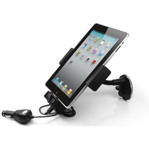 Technaxx FM-zender met autohouder en handsfree (OLED-display, Bluetooth, USB-slot, 3,5 mm jackaansluiting) zwart