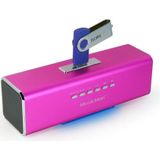 Musicman MA Soundstation Stereo-luidspreker met geïntegreerde accu (MP3-speler, radio, microSD-kaartsleuf, USB-sleuf) zonder display roze