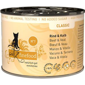 catz finefood Blik 6 x 200 g Kattenvoer - Rund & Kalf