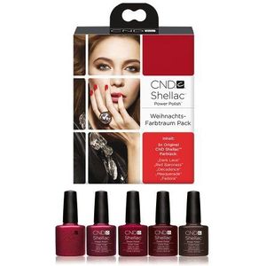 Originele CND Shellac kerstkleurdroomverpakking - 5x CND Shellac in betoverend warme tinten