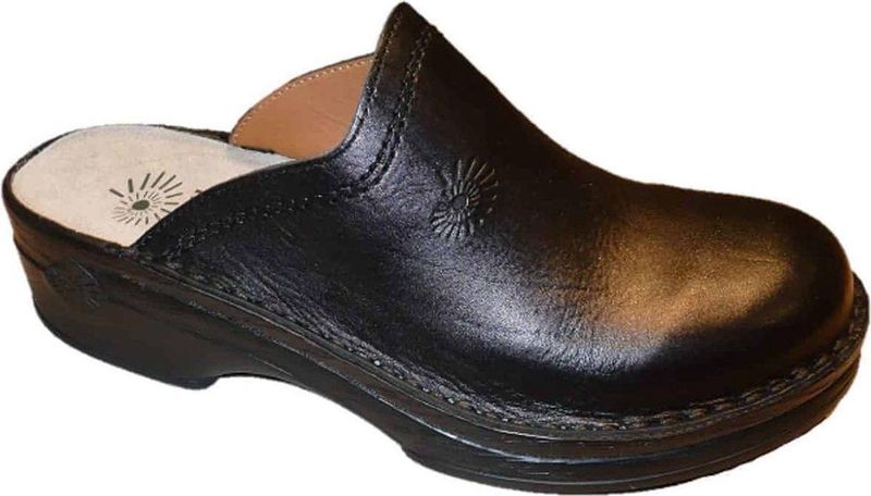 Pantoffels - Leren Muilen - Zwart - Leer