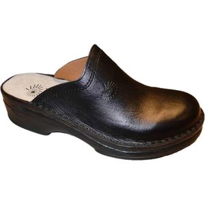 Pantoffels - Leren Muilen - Zwart - Leer