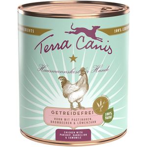 Sparpaket Terra Canis getreidefrei 12 x 800 g - Huhn mit Pastinaken, Löwenzahn und Brombeeren