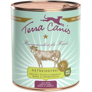 6x800g Graanvrij Kalf met Peterseliewortel, Mango & Bessen Terra Canis Hondenvoer