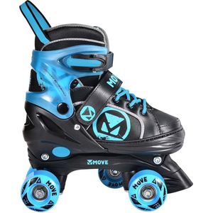 Move Rolschaatsen Quad Disco Maat 34-37 Zwart - Blauw