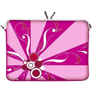 Digittrade LS155-10 Magic Rays Designer iPad Pro 9,7 hoes neopreen geschikt voor 10 tot 10,5 inch (26,67 cm) Air beschermhoes tas sleeve patroon roze-roze