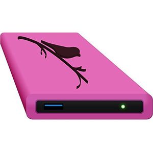 HipDisk LS122 Early Bird 250GB SSD externe harde schijf (6,4 cm (2,5 inch), USB 3.0) draagbaar met siliconen beschermhoes schokbestendig waterafstotend roze-roze