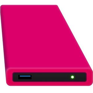 HipDisk RP 500GB SSD Externe harde schijf (6,4 cm (2,5 inch), USB 3.0) draagbaar met verwisselbare siliconen beschermhoes schokbestendig waterafstotend roze-roze